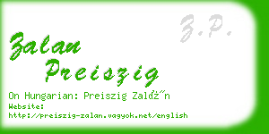 zalan preiszig business card